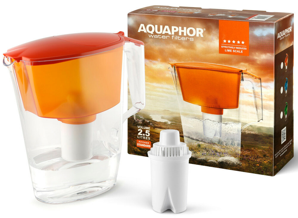 Dzbanek filtrujący AQUAPHOR Standard Pomarańczowy