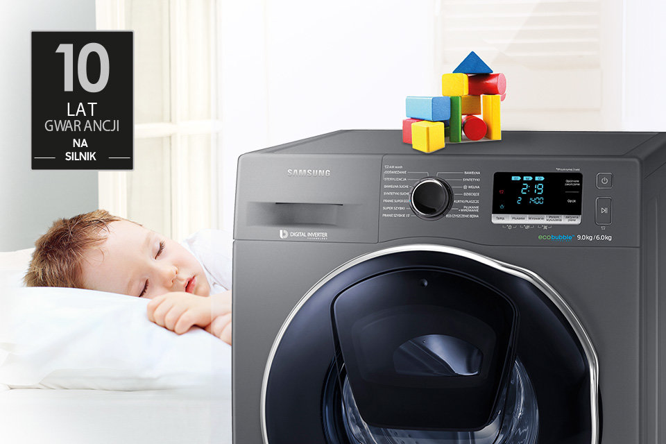 Samsung Silnik Digital Inverter. 10 lat gwarancji wytrzymałości