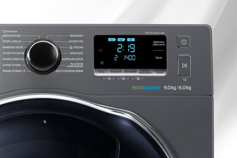 Samsung 12 programów prania. Intuicyjne sterowanie dla Twojej wygody