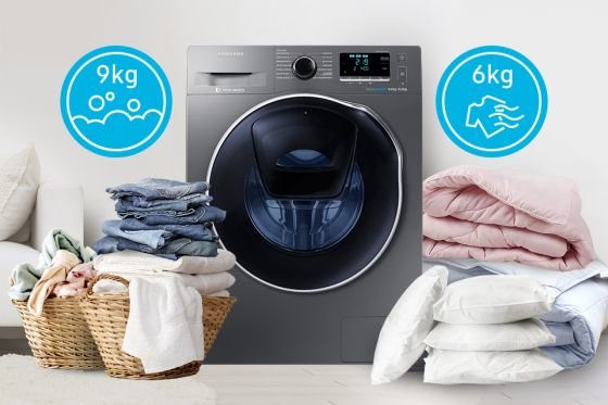 Samsung Więcej możliwości. Imponująca ładowność prania i suszenia!