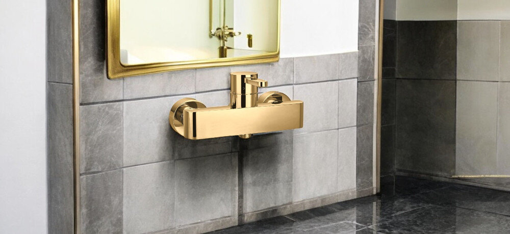 BATERIA WANNOWA OMNIRES DARLING DA5040 wysoka jakość wysokogatunkowy mosiądź trwałość odporność na korozję klasa A wykończenie złoty mat elegancki wygląd łatwe czyszczenie