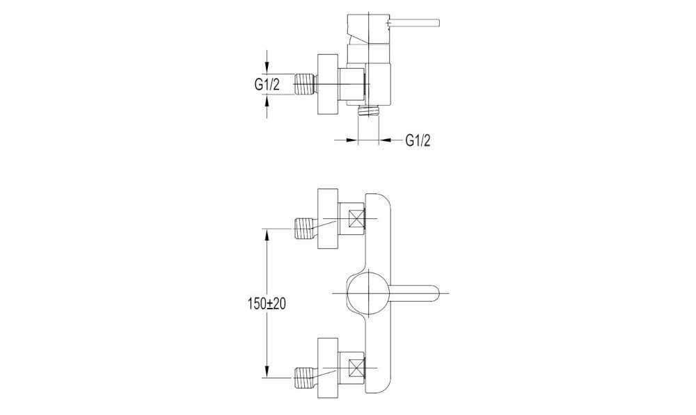 BATERIA WANNOWA OMNIRES DARLING DA5040 wysokość szerokość podłączenie natrysku ilość otworów