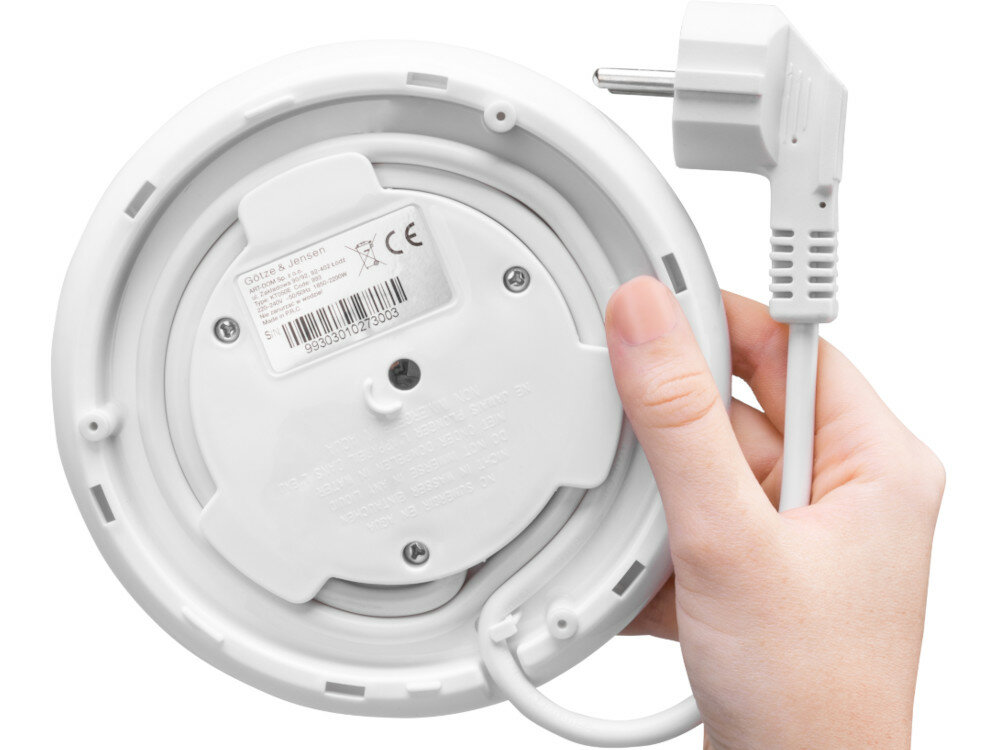Czajnik GÖTZE & JENSEN KT050E Biały 2200W pojemność 1,7L filtr