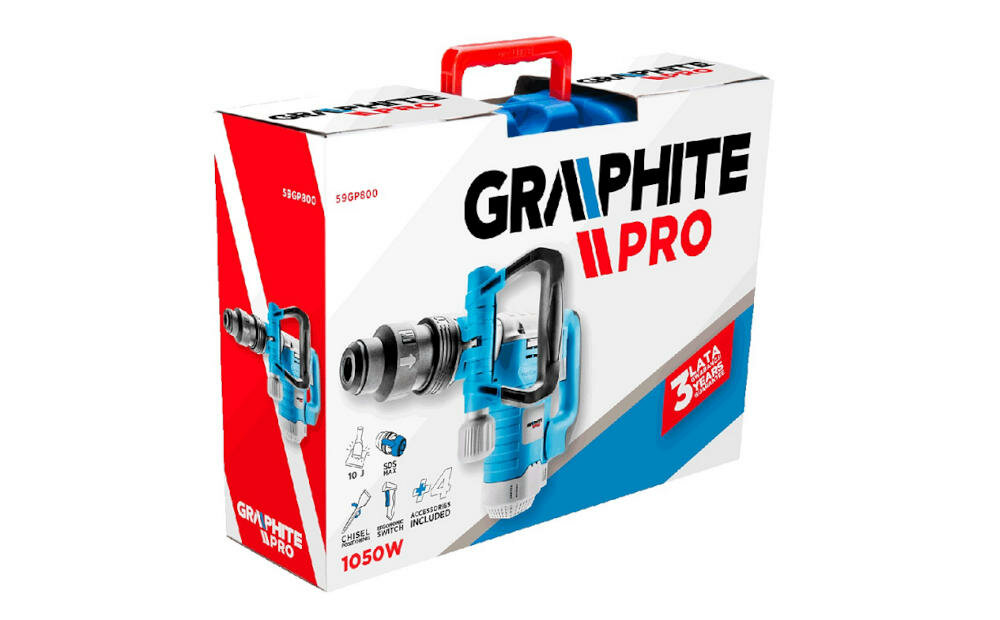 GRAPHITE-59GP800 zestaw urządzenie walizka smar wrzeciono ścierka dłuto instrukcja karta gwarancyjna