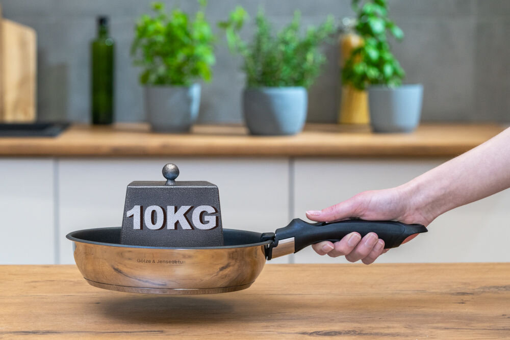 Zestaw patelni GÖTZE & JENSEN FPS950 Smart (4 elementy) uchwyt rączka antypoślizgowa powłoka