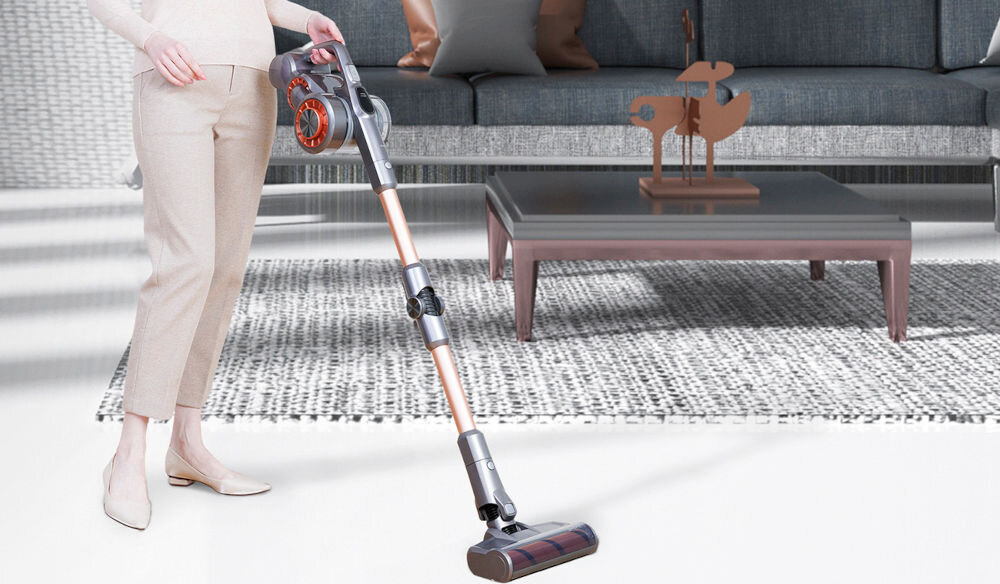 Odkurzacz JIMMY H9 Pro różnorodne szczotki kompleksowe sprzątanie duża szczotka do podłóg większe i drobne odpady wałek z nylonowymi i gumowymi elementami rózne rodzaje podłóg 