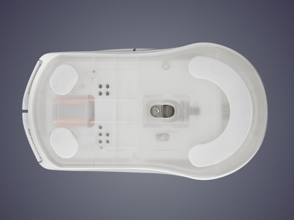 Mysz STEELSERIES Rival 3 Wireless Gen 2 widok od dołu zasilanie baterie stopy teflonowe PTFE