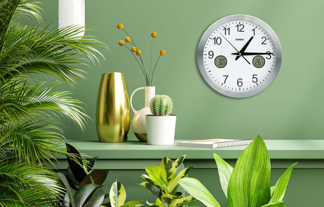 Zegar ze stacją pogody METEO ZP31 Pomiar temperatury wewnątrz na zewnątrz zakres temperatury zasięg