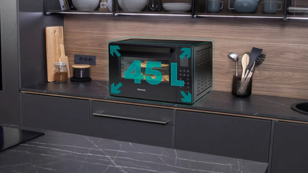 Piekarnik HISENSE HOM45D rozmiar oszczędność miejsca