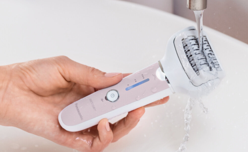 Depilator PANASONIC ES-EY90-P503 wygodny uchwyt waska raczka komfortowa depilacka usuwanie wlosow latwe manewrowanie