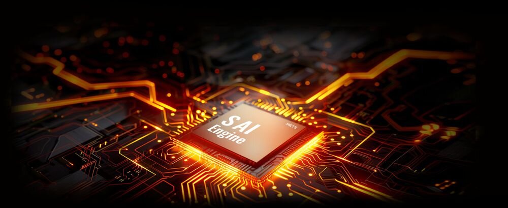 Telewizor METZ 50MQF7500Z S AI Engine poprawa obrazu, wizualizacja chipu S AI Engine