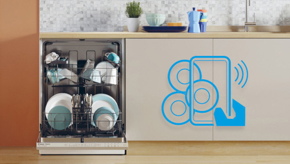 Zmywarka CANDY CI 3E7L0W Aplikacja hOn funkcja Snap&Wash