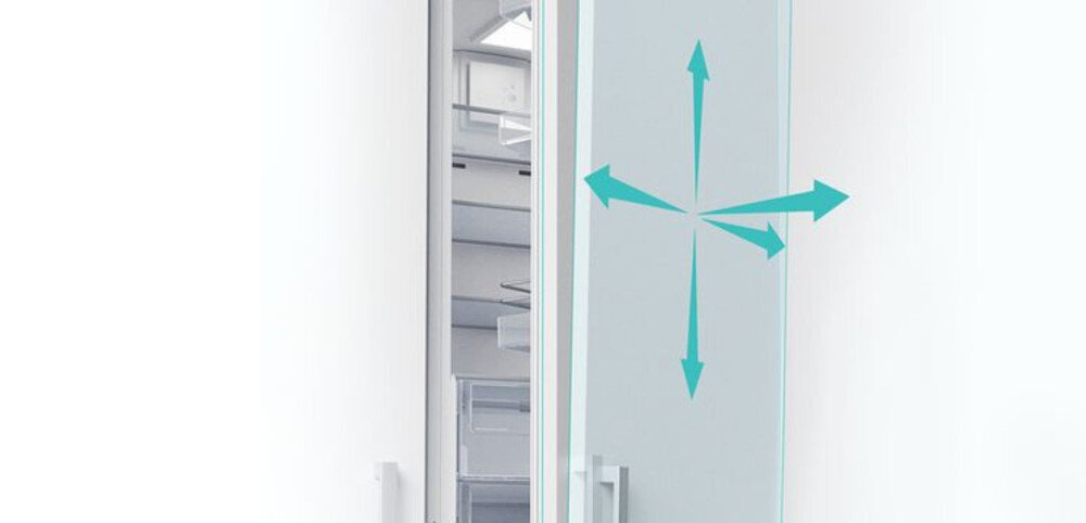 LODÓWKA BEKO TSE1284N zawiasy nożycowe odporność na obciążenia wytrzymałe trwałe