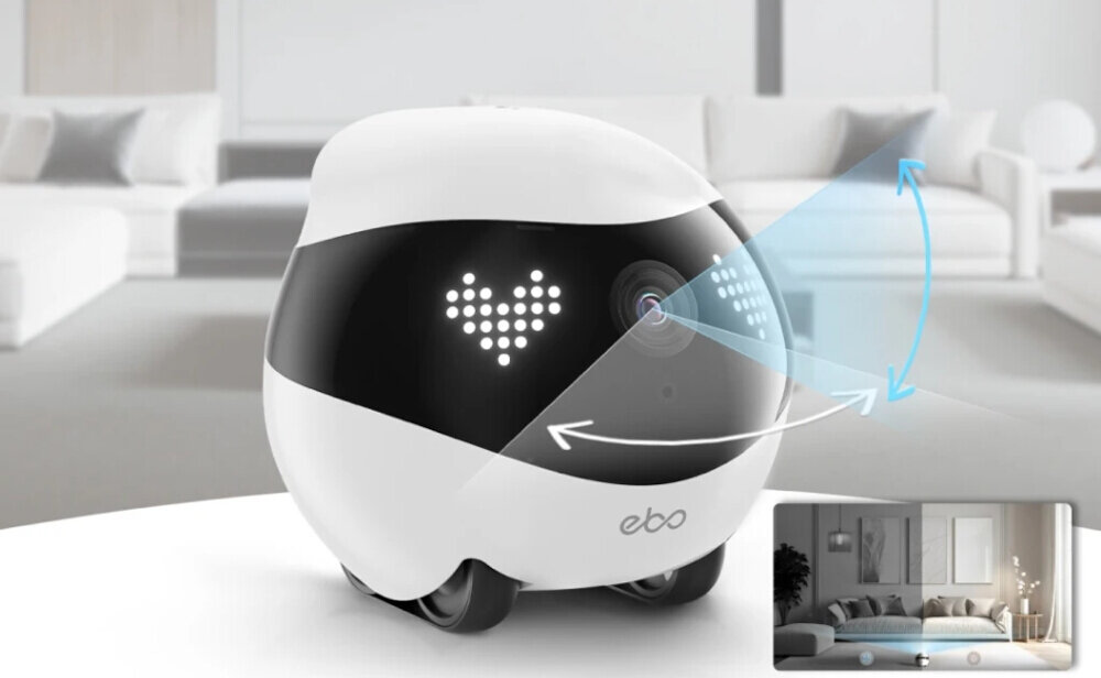 Robot ENABOT EBO Air mikrofon, glosnik, rozmowy, komunikacja, kontakt, robot