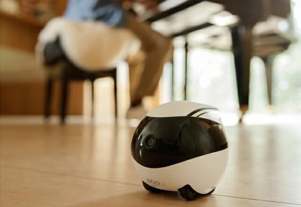 Robot ENABOT EBO Air aplikacja obsluga, podglad na zywo, bezpieczenstwo wygoda