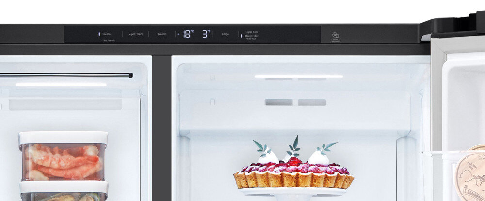 LODÓWKA LG GSLC40EPPE panel sterowanie proste szybkie elektroniczny interfejs