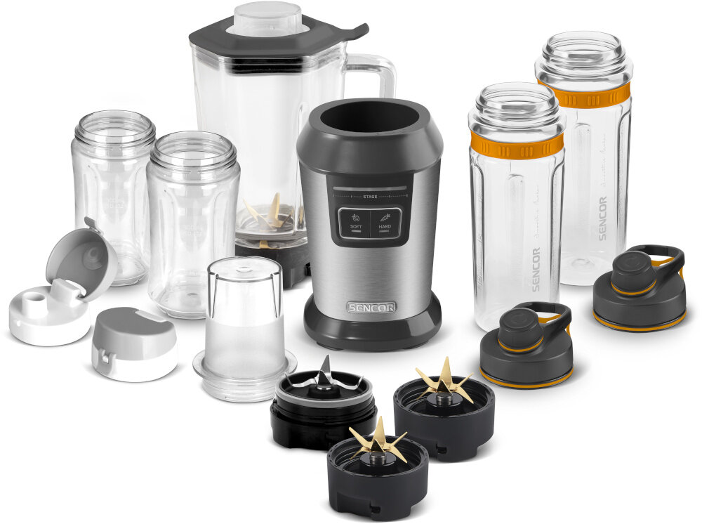 Blender kielichowy SENCOR SBL 7570SS (Sportowy) + 4 bidony + młynek w komplecie