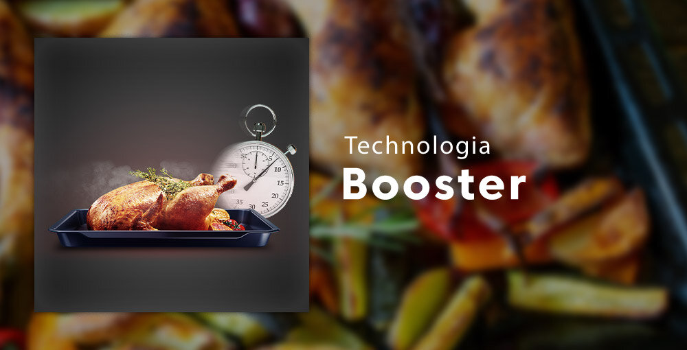 PIEKARNIK BEKO XBCBISA17600KSBS wizualizacja zegar mięso warzywa Booster szybkie krótki czas skrócenie oszczędność czasu