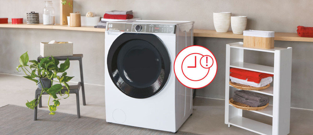 Pralko-suszarka HOOVER H5DPB696AMBC/1-S dostosowanie czasu planowanie rozpoczęcia cyklu oszczędności