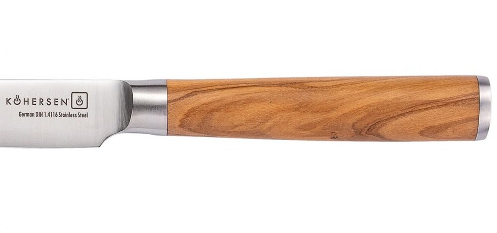 Nóż KOHERSEN Essence Olive Wood 12.7 cm rękojeść z drewna oliwnego, trwałość, indywidualny wygląd