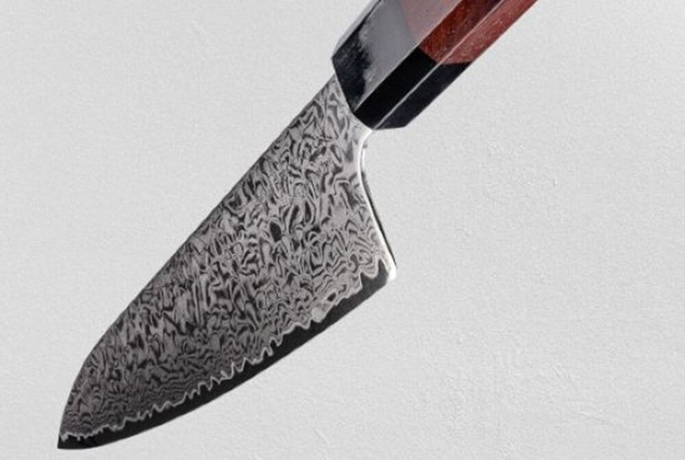 Nóż KOHERSEN Seido Red Wood szefa kuchni 20.3 cm stal damasceńska, wysoka trwałość, długie utrzymanie ostrości