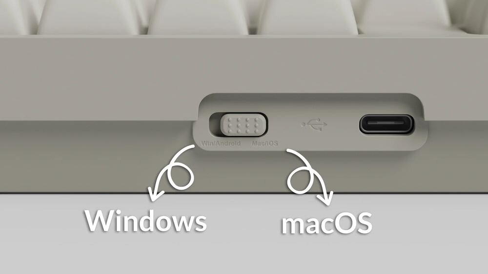 KEYCHRON C1 Pro przełącznik systemowy Windows / macOS wymienne klawisze dedykowane dla Windows - przełącznik win/mac