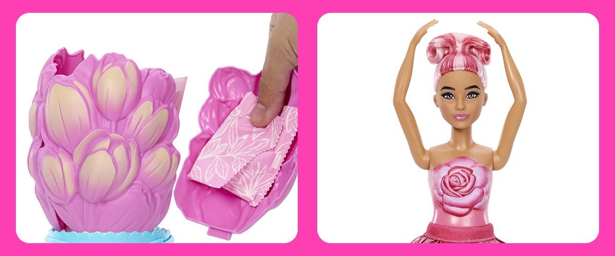Przybliżenia na lalkę Barbie na bialym tle.