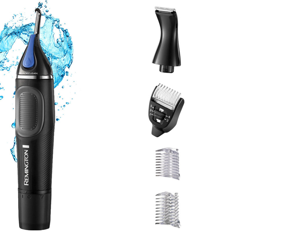 Trymer REMINGTON Nano Lithium NE3870 do nosa do uszu użytkowanie zastosowanie antybakteryjna srebrna obudowa system Active BladeClean higiena System Active BladeClean
