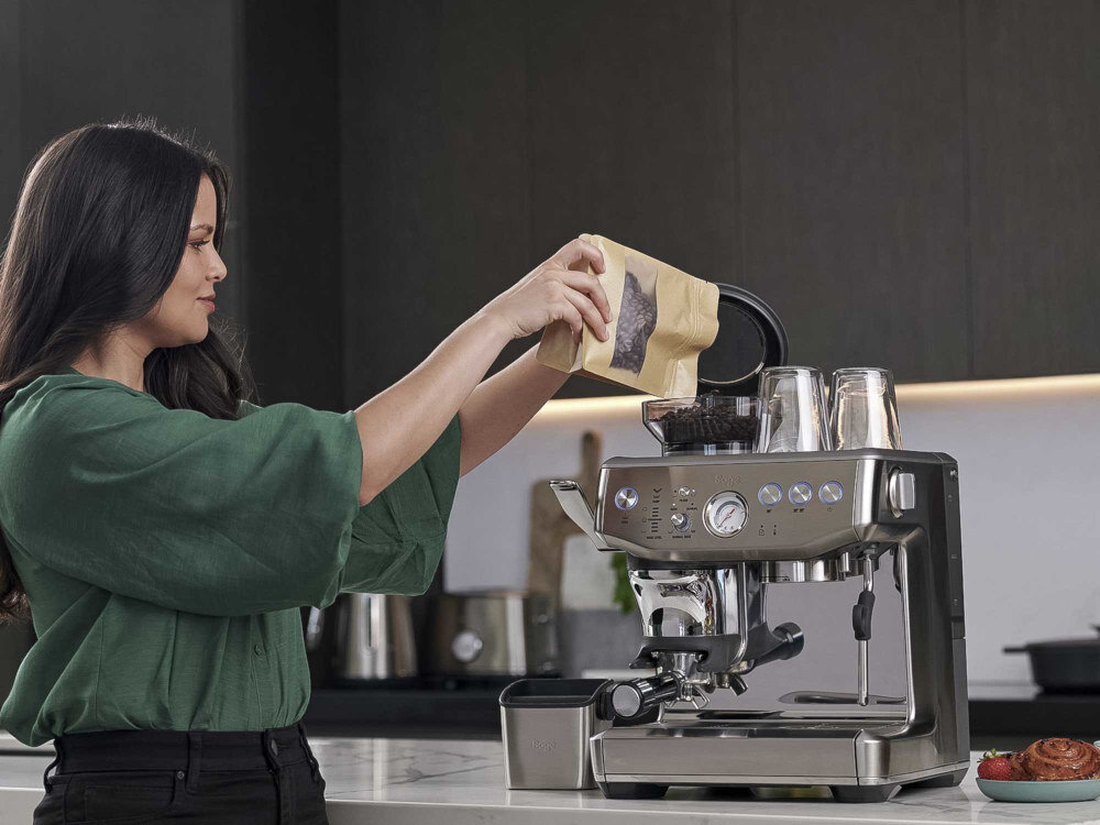 Ekspres SAGE Barista Express SES876BSS zintegrowany mlynek stozkowy grubosc mielenie ustawienia 25 ustawien