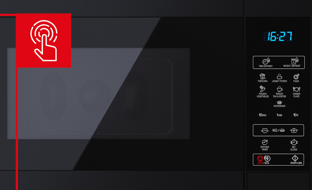 Kuchenka mikrofalowa SHARP YC-MS02E-B wygoda funkcjonalnosc kompaktowe wymiary intuicyjny cyfrowy panel sterowania