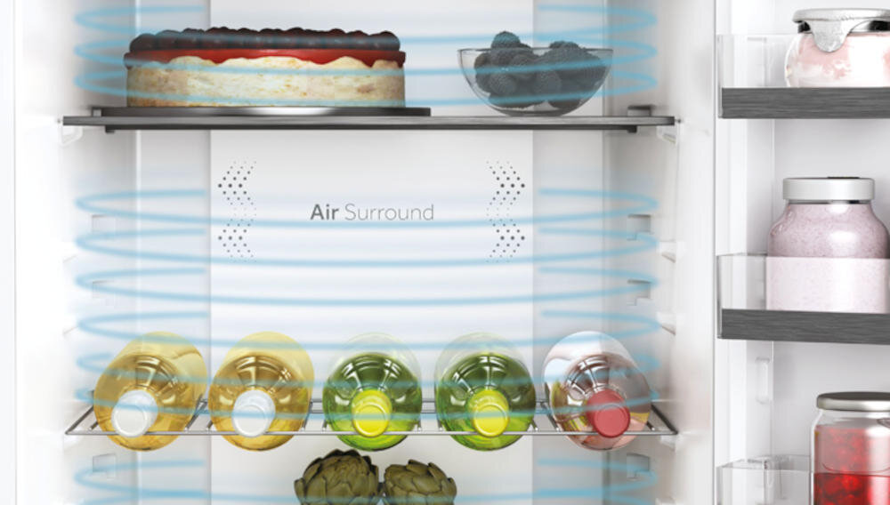 HAIER air surround powietrze łagodnie miękko wylot smak konsystencja lodówka żywność