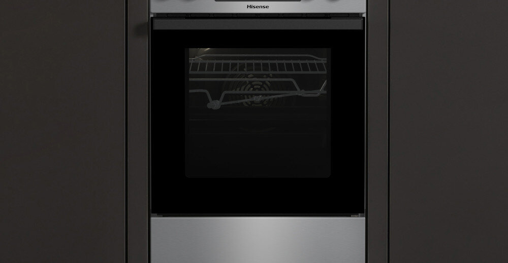 Kuchnia HISENSE HKS5D71XMPF design wygląd drzwi czarne szkło estetyka ozdoba kuchni wysoka funkcjonalność