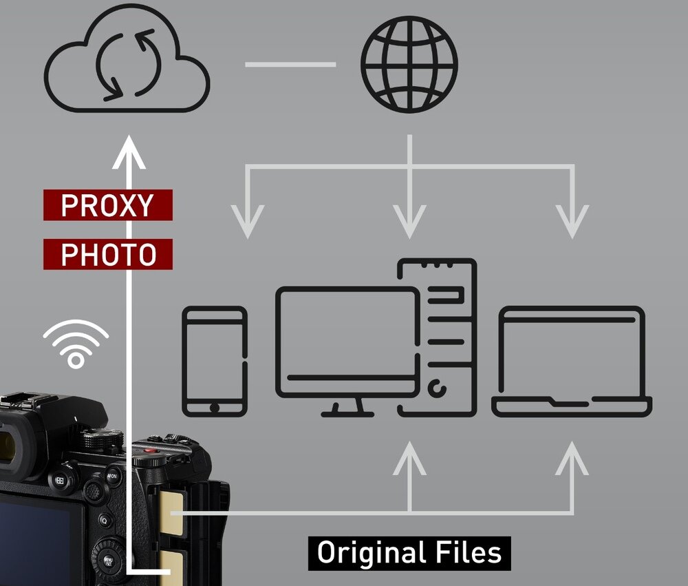 Aparat PANASONIC DC-S5M2E schemat łączności 