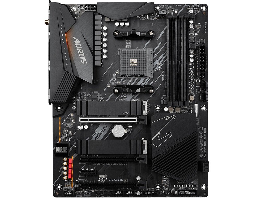Płyta główna GIGABYTE B550 Aorus Elite AX V2 pamięć DDR do 128 GB stylowy design