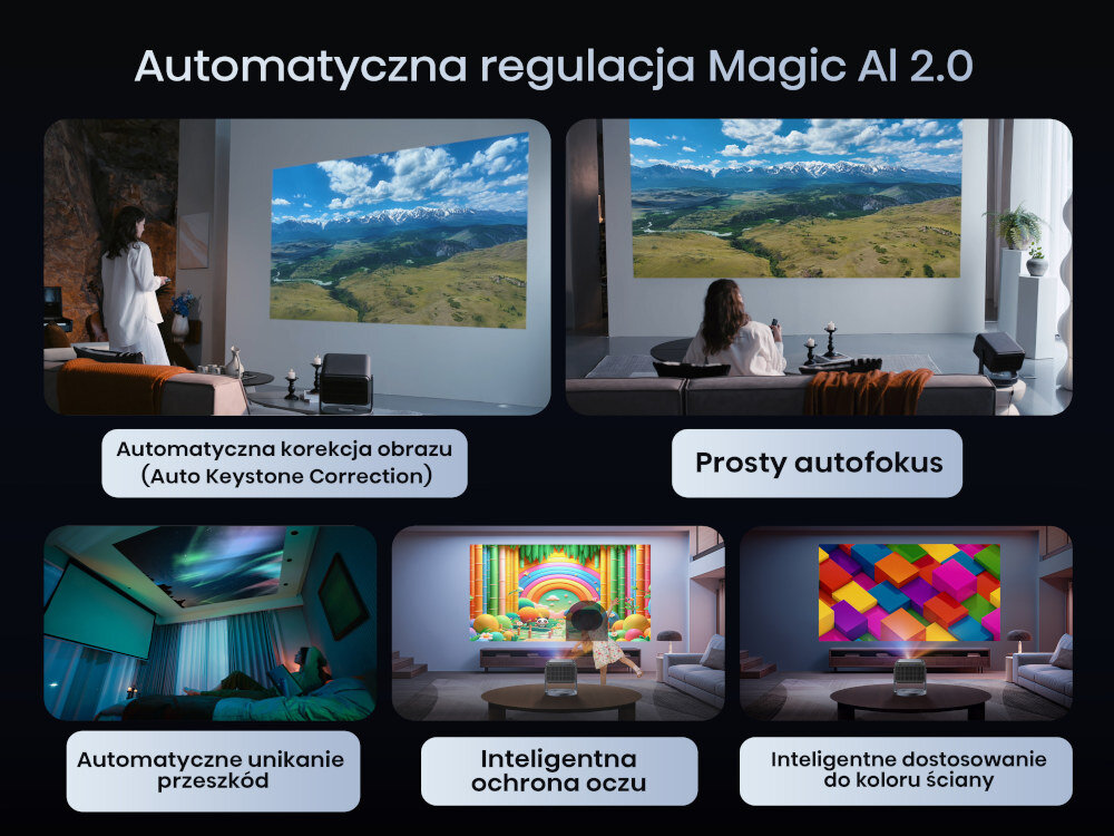 Projektor HISENSE C2 - Płynna korekcja obrazu