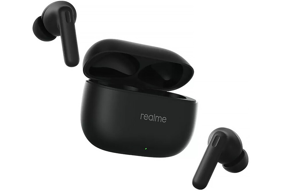 Słuchawki dokanałowe REALME Buds T310 ANC - Dźwięk przestrzenny 360°, etui z słuchawkami na białym tle