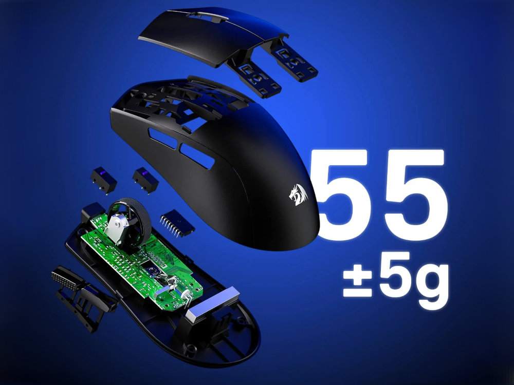 REDRAGON K1NG Pro Max wysoki komfort lekka konstrukcja dopasowuje się do dłoni 55 g