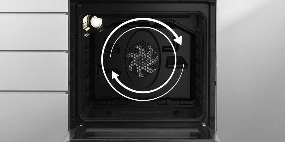 KUCHNIA BEKO FSE57300GX Termoobieg rozprowadzanie temperatury ciepło