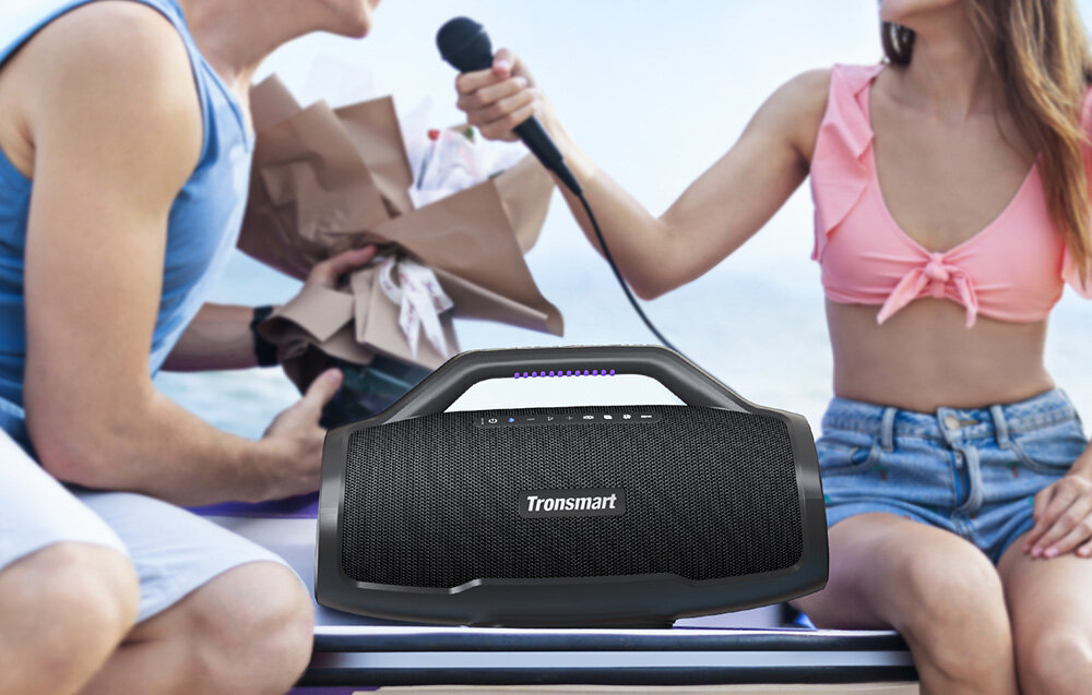 Głośnik mobilny TRONSMART Bang Max Czarny możliwości korektor dźwięk EQ wejście gitara mikrofon