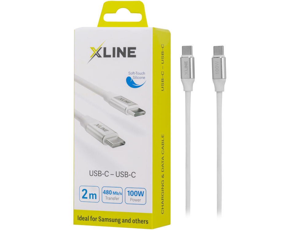 Kabel USB Typ-C - USB Typ-C XLINE 100W 2m Biały długość