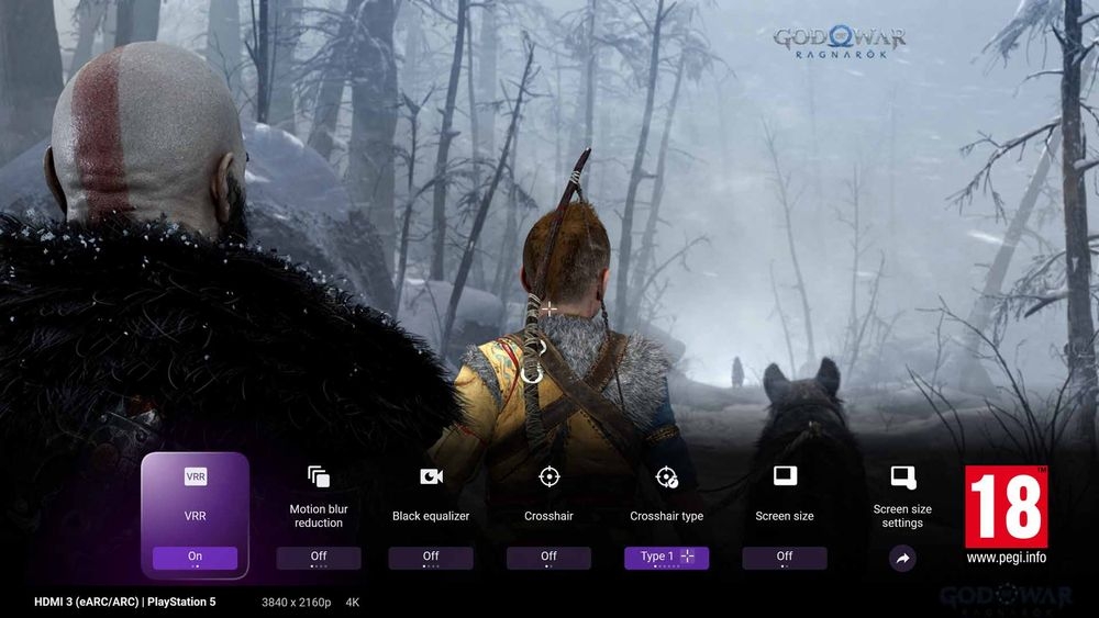 Telewizor SONY BRAVIA 7 K-65XR70P - menu gamingowe