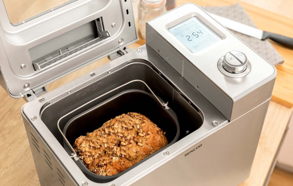 Wypiekacz do chleba SENCOR SBR 2000SS wzornictwo stal nierdzewna elegancki nowoczesny