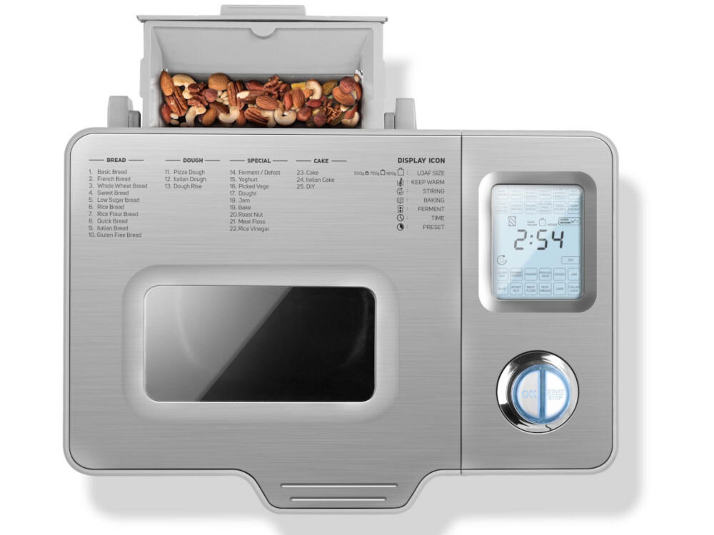 Wypiekacz do chleba SENCOR SBR 2000SS automatyczny dozownik gotowanie dżemów marmolad trzy poziomy kolor skórki