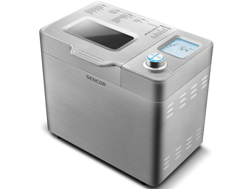 Wypiekacz do chleba SENCOR SBR 2000SS forma hak nieprzywierająca powierzchnia nóżki antypoślizgowe dodatkowe akcesoria 