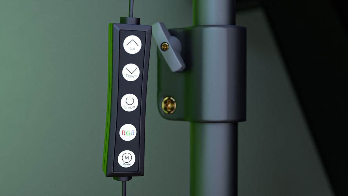 RING LIGHT FROGGIEX FX-GL-RL-RGB kontroler przymocowany do kabla USB-A długość 2 m przyciski od włączania zmiany koloru trybu