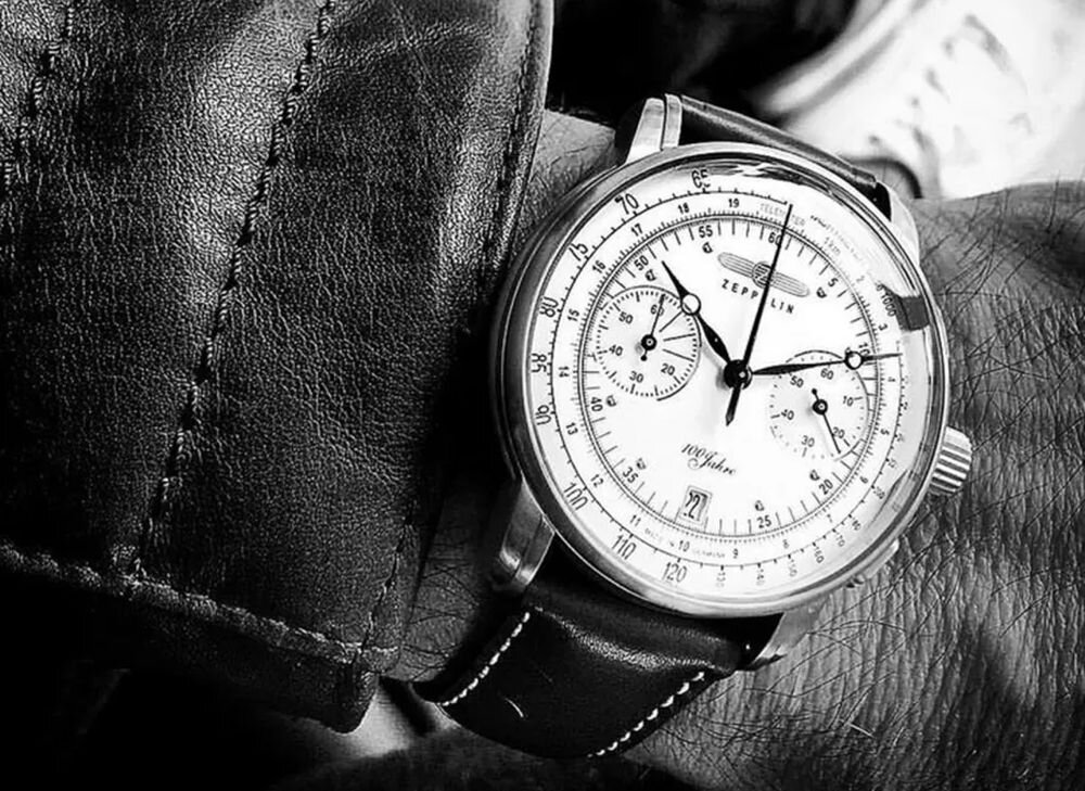 Zeppelin 100 Jahre 7690 mechanizm kwarcowy chronograf datownik dokładność zegarek męski funkcje