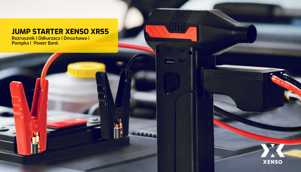 Urządzenie rozruchowe XENSO XR55 awaryjne wsparcie kierowcy wielofunkcyjne zastosowanie, urządzenie rozruchowe podłączone do akumulatora