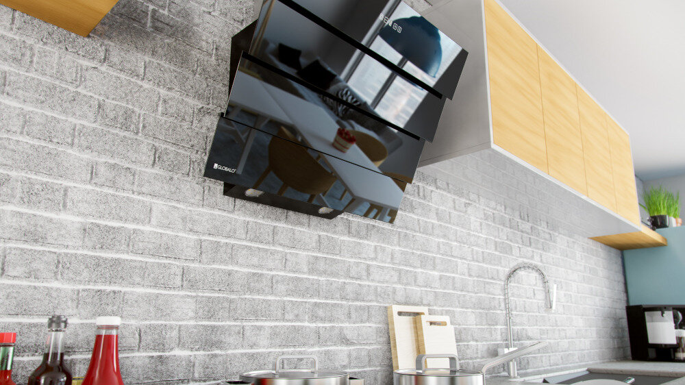 Okap GLOBALO Larto 60.2 Eko Max Czarny - Sterowanie