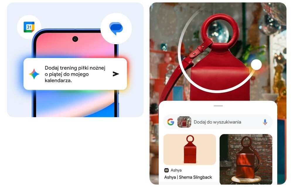 Smartfon GOOGLE Pixel 10 funkcja zaznacz aby wyszukać obrazy tekst filmy