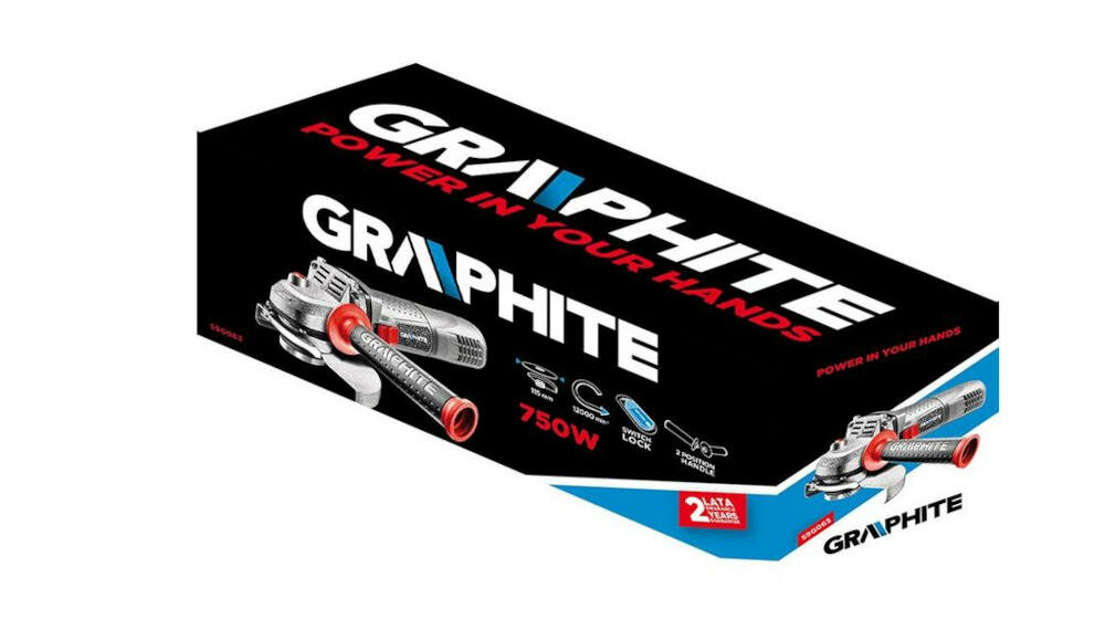 GRAPHITE-59G063 szlifierka kątowa urządzenie klucz rękojeść instrukcja karta gwarancyjna